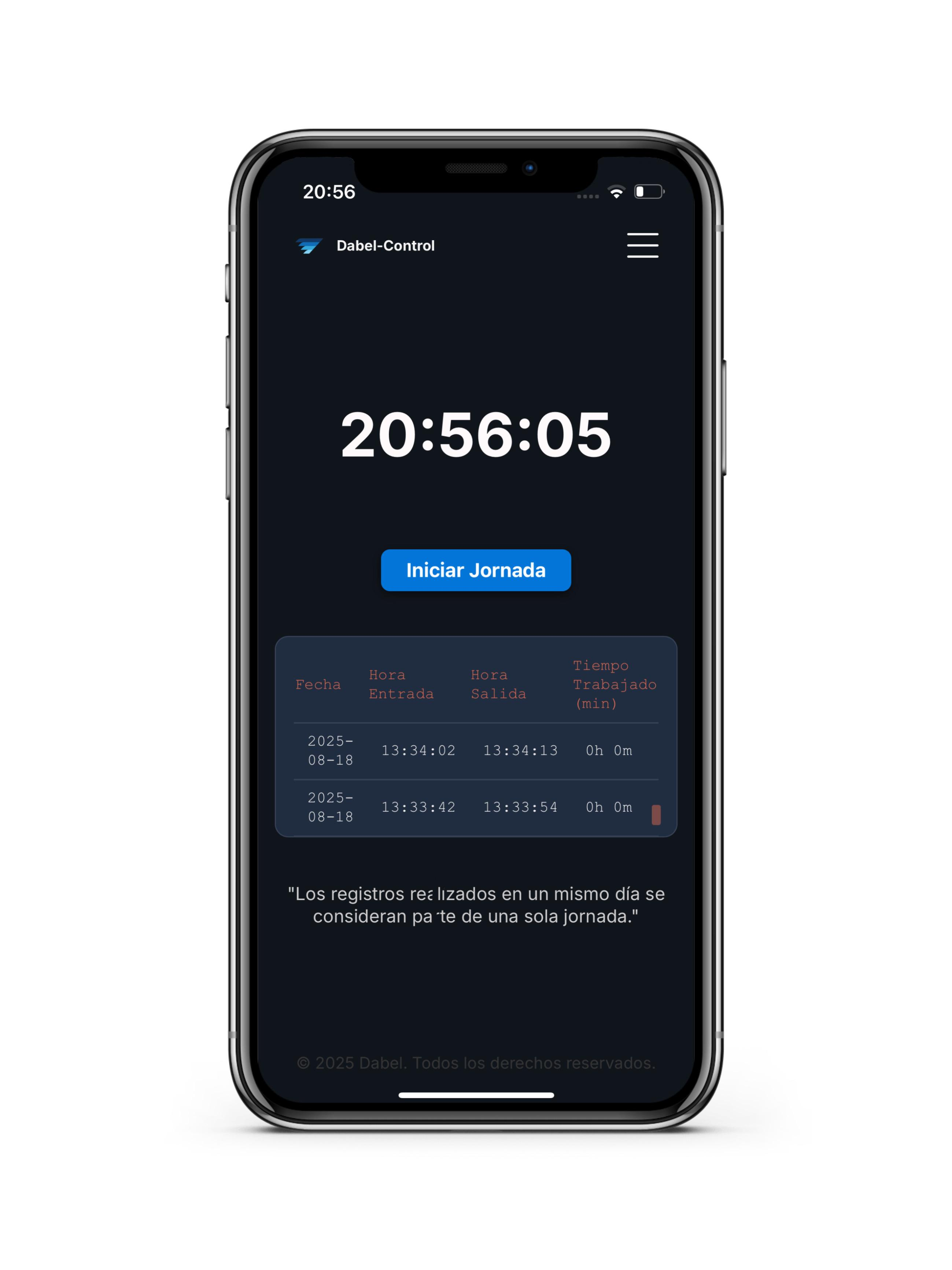 App Móvil Registro Jornada